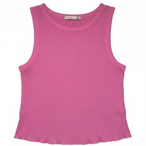 Black Tape_ Vibrant Pink Knit Top